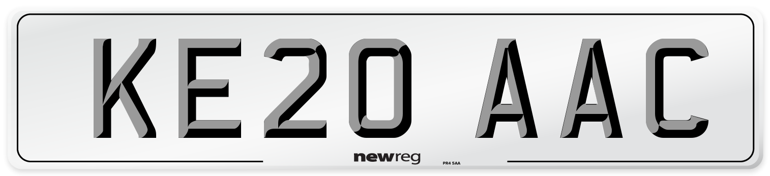 KE20 AAC Number Plate from New Reg